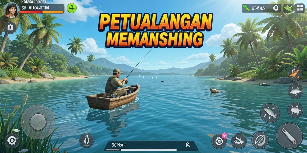 Tangkapan ikan besar dalam gameplay 666F yang seru.