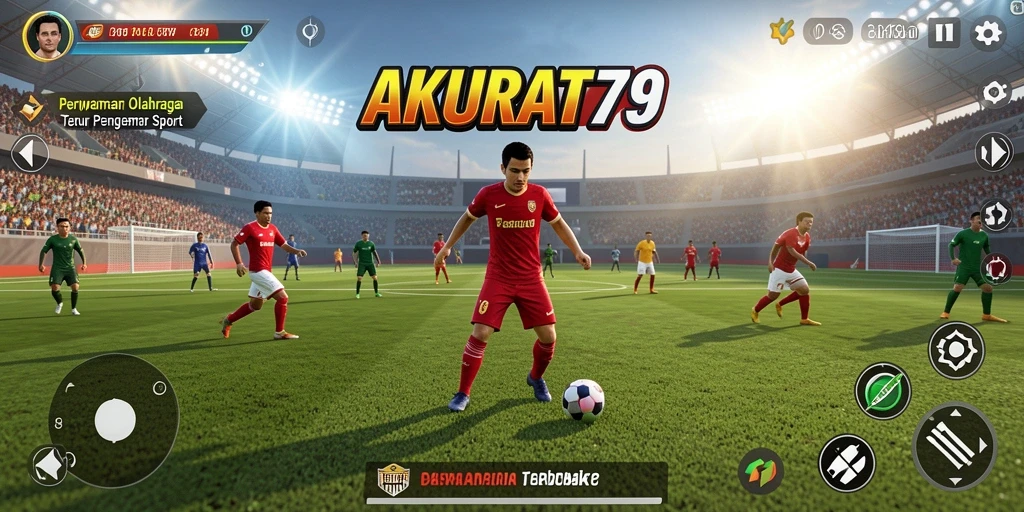 Screenshot AKURAT79 menampilkan aksi seru dalam pertandingan olahraga.