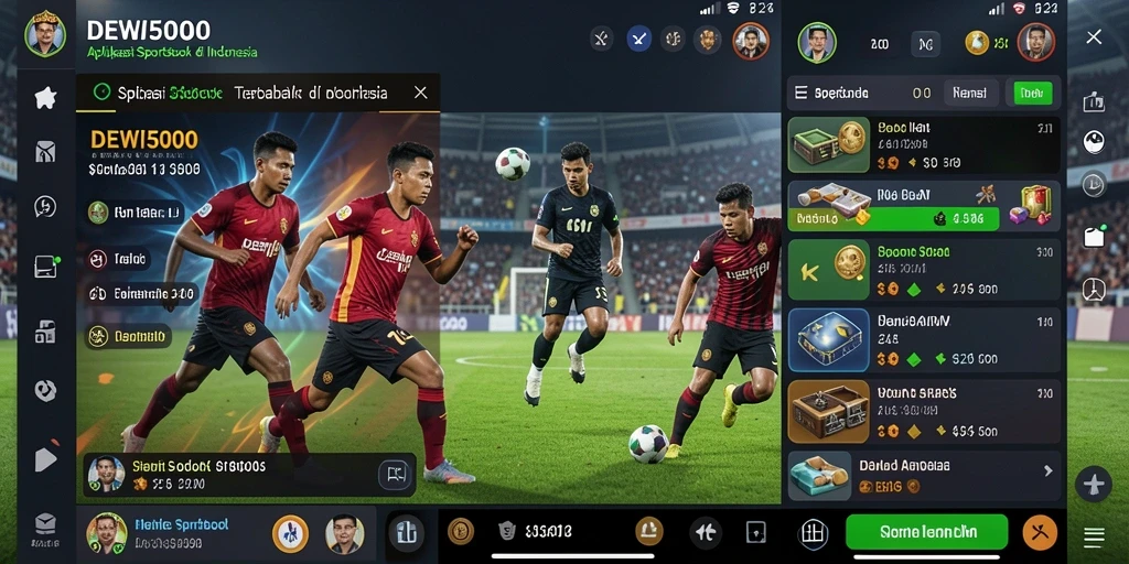 Screenshot DEWI5000 menunjukkan tampilan antarmuka taruhan yang menarik dan informatif.