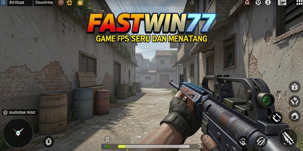 Tampilan gameplay menegangkan dari FASTWIN77 di arena pertarungan FPS.