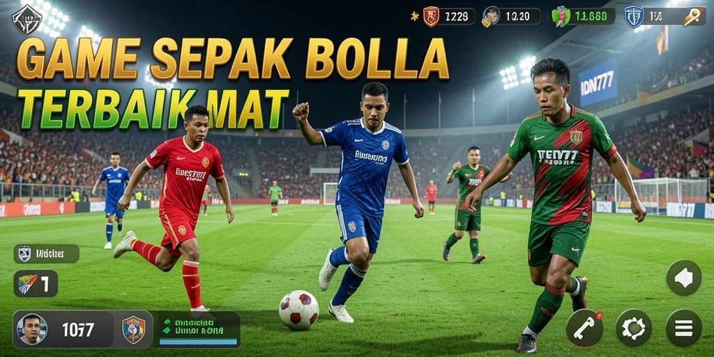 Tampilan gameplay IDN777 yang mendebarkan dengan aksi sepak bola nyata.