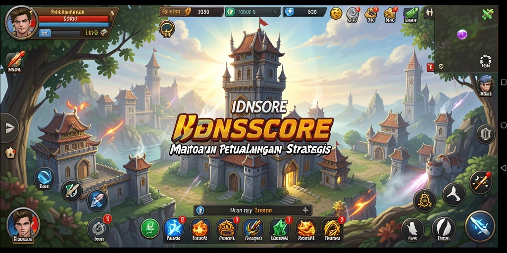 Gameplay menegangkan dalam IDNSCORE dengan strategi Tower Defense.