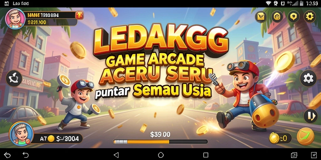 Tampilan gameplay LEDAKGG yang seru dan menantang dalam genre Arcade.