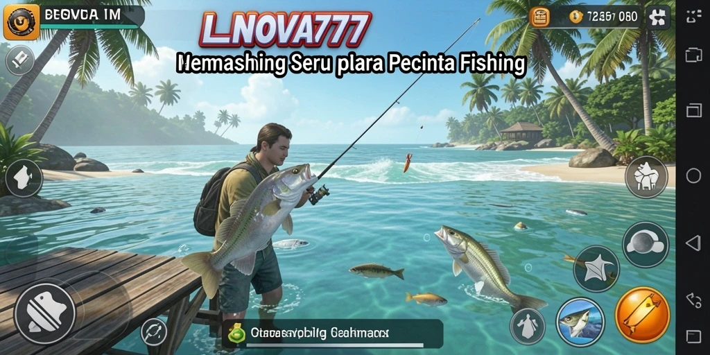 Tampilan gameplay LNOVA777 yang menakjubkan dalam suasana memancing.