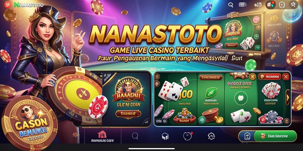 Tampilan gameplay Live Casino NANASTOTO yang mendebarkan dan interaktif.