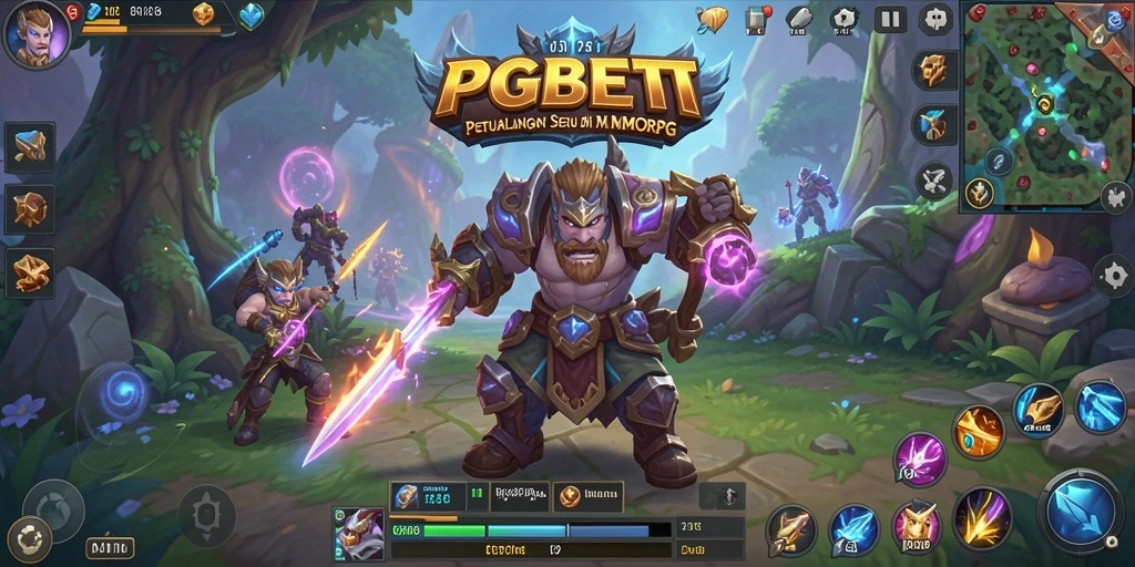 Tangkapan layar gameplay PGBET menampilkan pertempuran epik di dunia MMORPG.