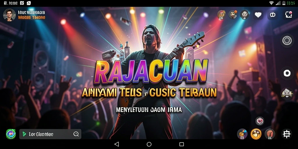 Tangkapan layar RAJACUAN menunjukkan pengguna yang asyik bermain musik.