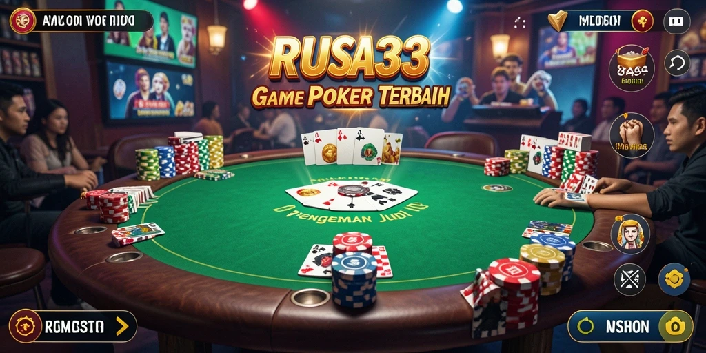 Tampilan gameplay RUSA33 dengan fitur Poker yang menarik.