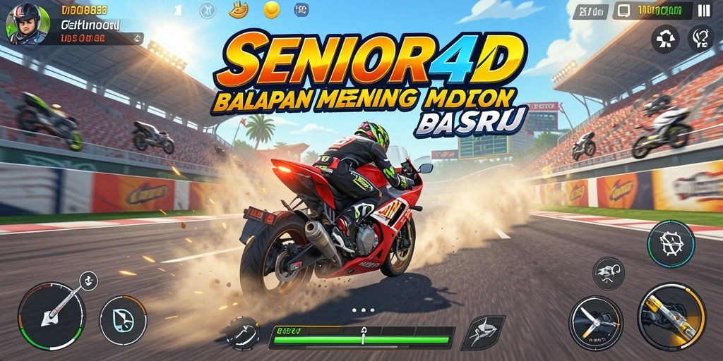 Gameplay balap motor yang menegangkan dan seru.
