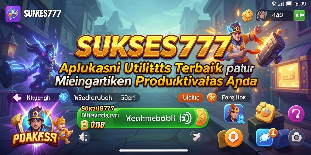 Tampilan screenshot SUKSES777 yang menampilkan menu fitur utility.
