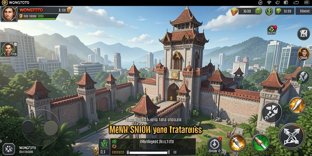 Tangkapan layar gameplay WONGTOTO dengan menara yang berfungsi secara strategis.